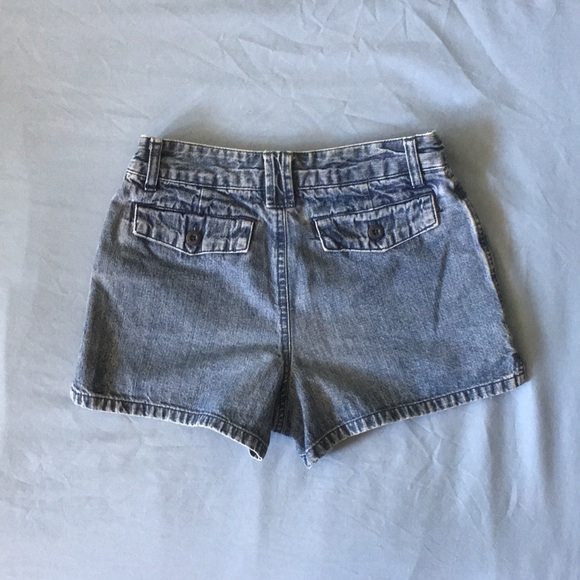 Cherokee Size 12 Girls Blue Denim Shorts Multiple Pockets Velcro Close - Picture 10 of 13